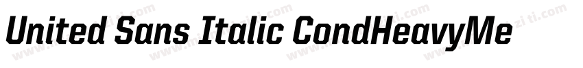 United Sans Italic CondHeavyMedium字体转换